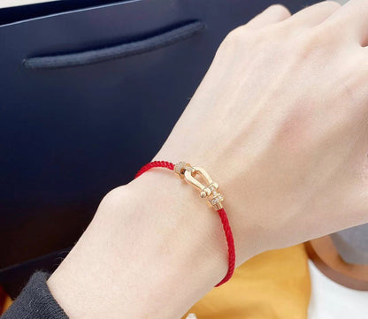 [Luna Brilliance]FORCE 10 HALF DIAMOND PINK GOLD RED CORDERI LARGE AND MEDIUM MODEL