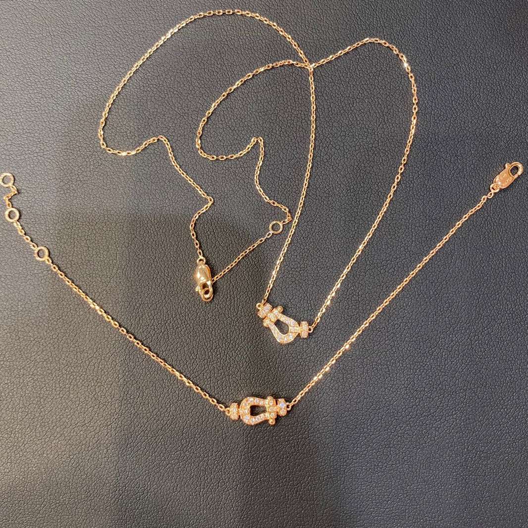 [Luna Brilliance]FORCE 10 DIAMOND PINK GOLD NECKLACE MINI MODEL