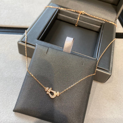 [Luna Brilliance]FORCE 10 DIAMOND PINK GOLD NECKLACE MINI MODEL
