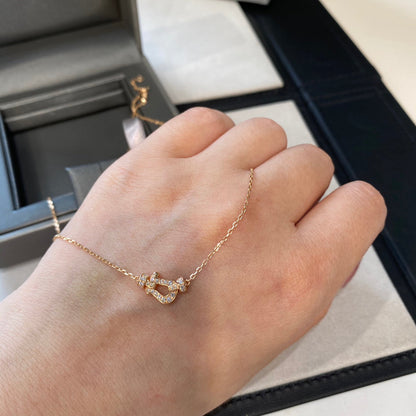 [Luna Brilliance]FORCE 10 DIAMOND PINK GOLD NECKLACE MINI MODEL