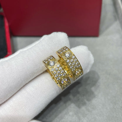 [Luna Brilliance] LOVE 5.5MM DIAMOND PAVED EARRINGS