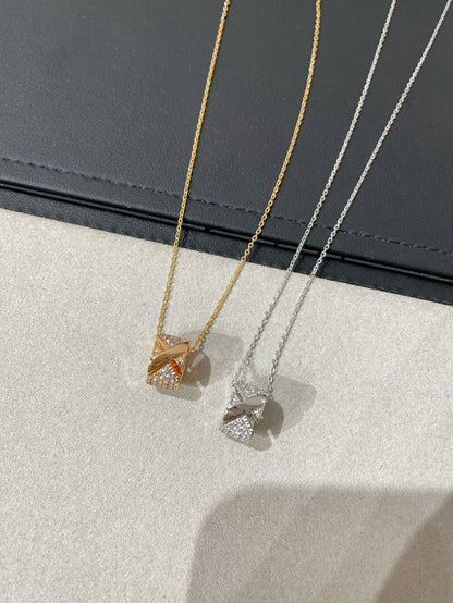 [Luna Brilliance]LIENS EVIDENCE DIAMOND PAVED NECKLACE