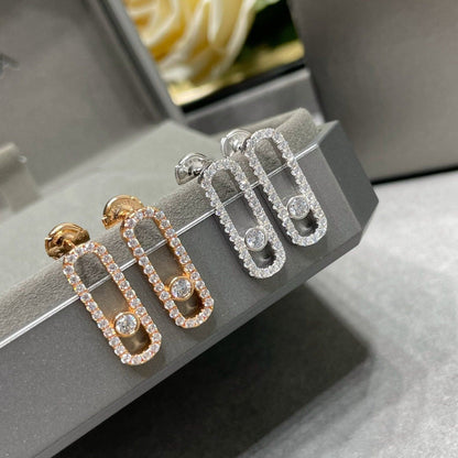 [Luna Brilliance]MOVE UNO STUD DIAMOND PAVED EARRINGS