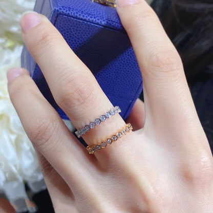 [Luna Brilliance]BEE LOVE DIAMOND PAVED SMALL RING