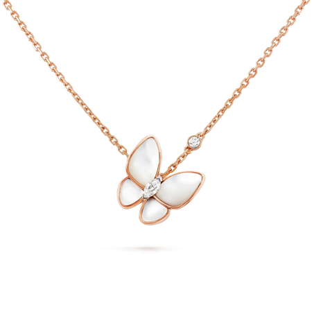 [Luna Brilliance]BUTTERFLY MOP DIAMOND NECKLACE