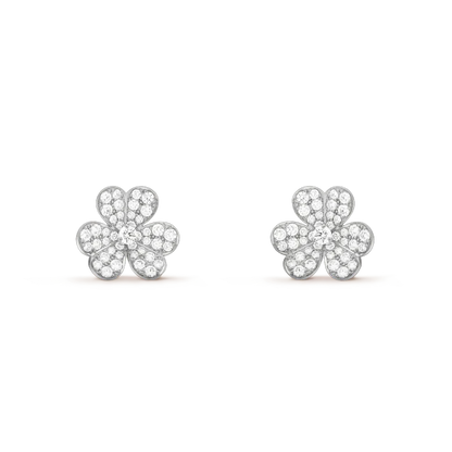 [Luna Brilliance]CLOVER COMOS DIAMOND EARRINGS SILVER
