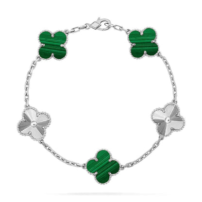 [Luna Brilliance] CLOVER 5 MOTIF MALACHITE BRACELET COLLECTION