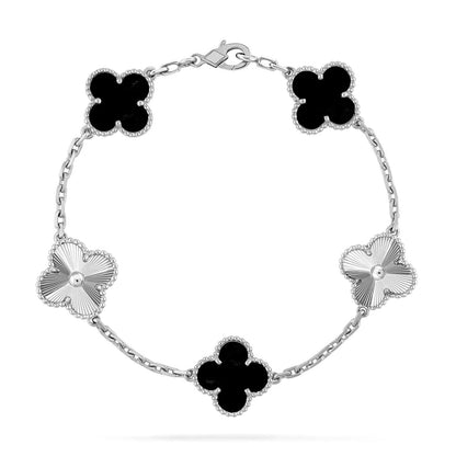 [Luna Brilliance] CLOVER 5 MOTIF ONYXS BRACELET COLLECTION
