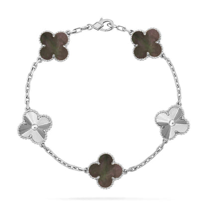 [Luna Brilliance] CLOVER 5 MOTIF GRAY MOP BRACELET COLLECTION