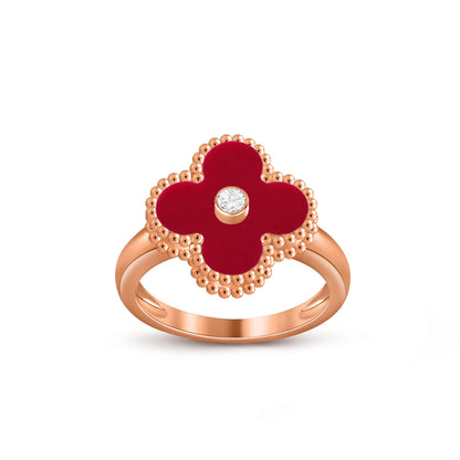 [Luna Brilliance]CLOVER DIAMOND RING ROSE GOLD COLLECTION