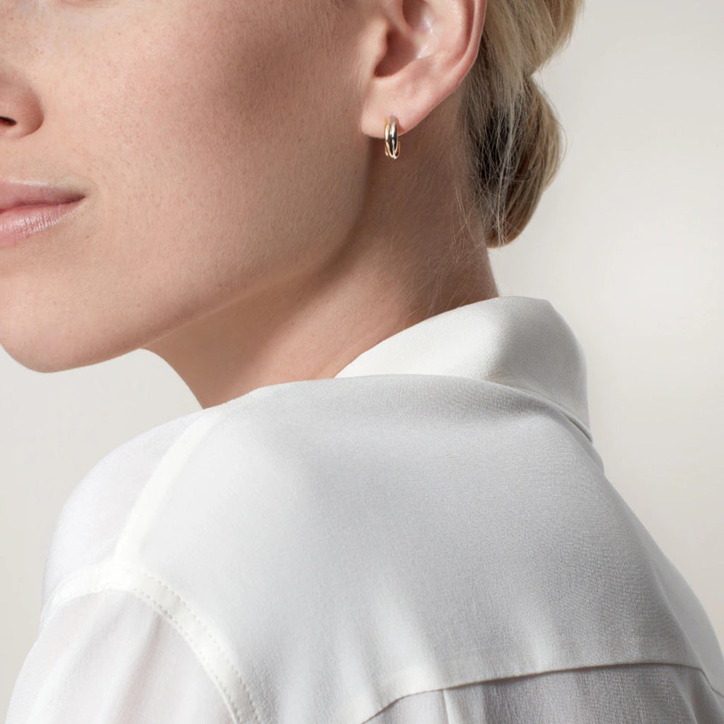 [Luna Brilliance] TRINITY ON DIAMOND MINI EARRINGS