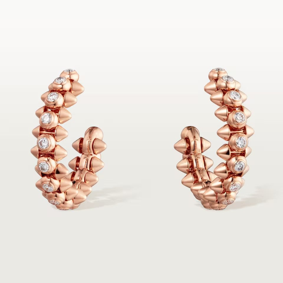 [Luna Brilliance] CLASH FULL DIAMOND MEDIUM EARRINGS