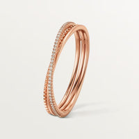 [Luna Brilliance] ETINCELLE HALF-PAVED DIAMOND BRACELET