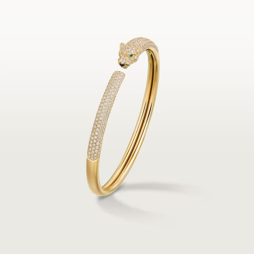[Luna Brilliance] PANTHERE FULL DIAMOND OPEN BRACELET