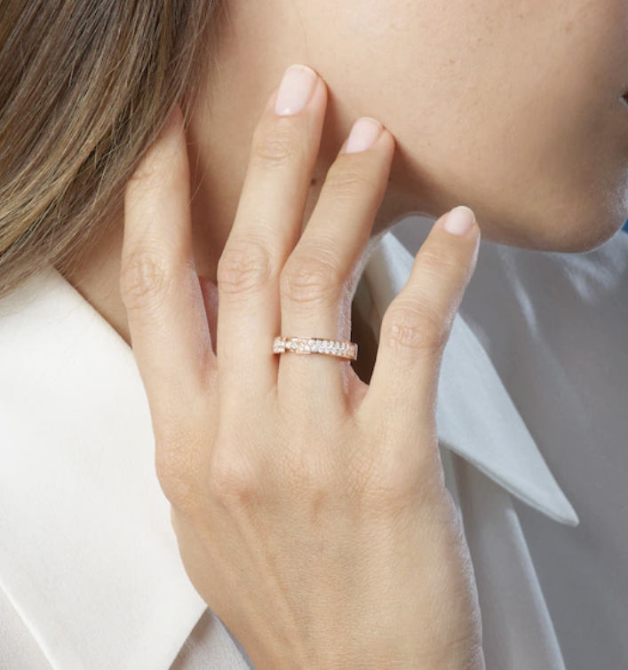 [Luna Brilliance]ALLIANCE LIENS VIDENCE PAVED DIAMOND 4MM RING