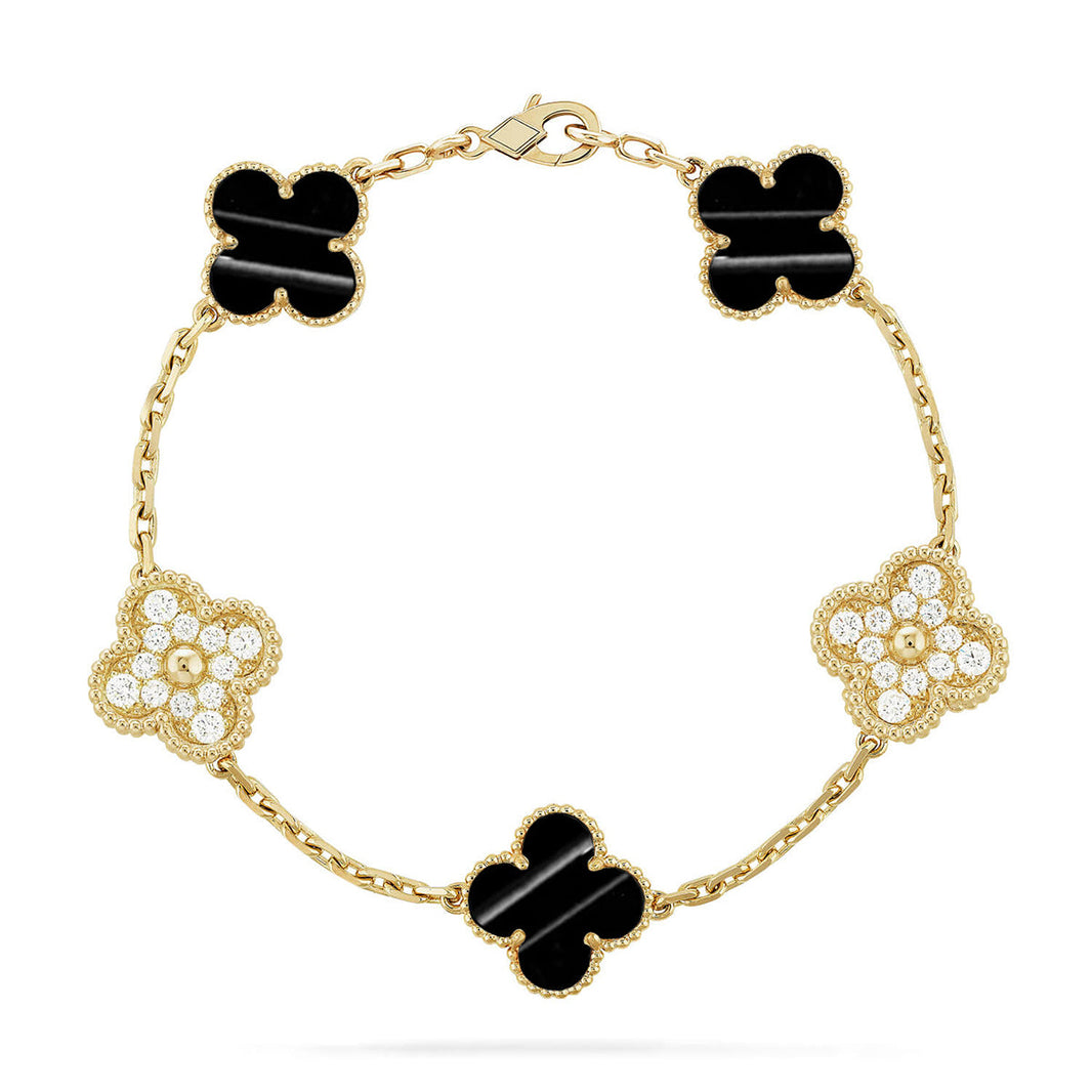 [Luna Brilliance] CLOVER 5 MOTIF PULSAR STONE BRACELET COLLECTION