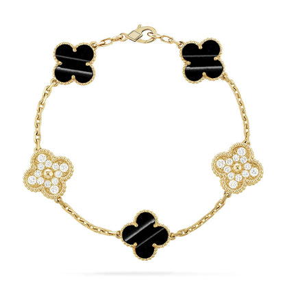 [Luna Brilliance] CLOVER 5 MOTIF PULSAR STONE BRACELET COLLECTION