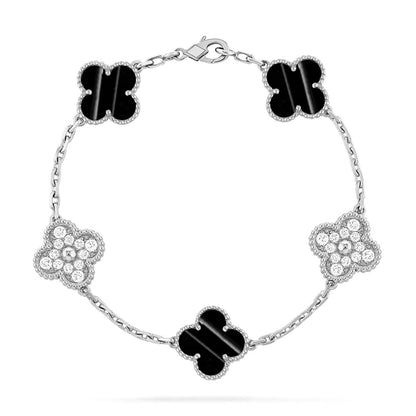 [Luna Brilliance] CLOVER 5 MOTIF PULSAR STONE BRACELET COLLECTION