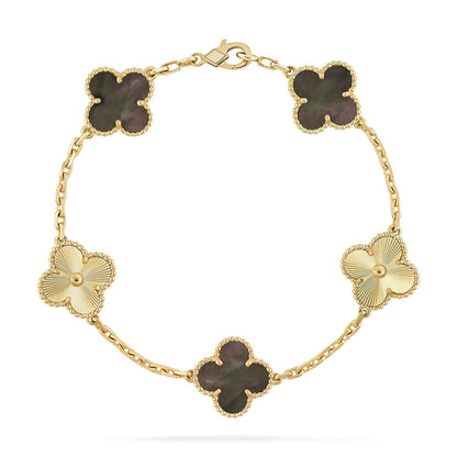 [Luna Brilliance] CLOVER 5 MOTIF GRAY MOP BRACELET COLLECTION