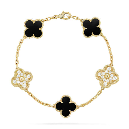 [Luna Brilliance]Clover & Clash Bracelet 3-Piece Stack set