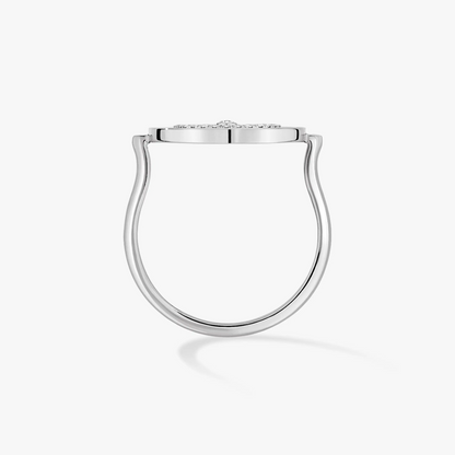 [Luna Brilliance]LUCKY MOVE PAVED SILVER DIAMOND RING