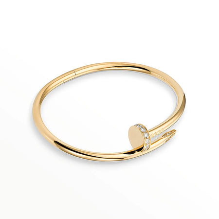 [Luna Brilliance] Clover & Love & Juste 3-Piece Gold Bracelet Stack Set