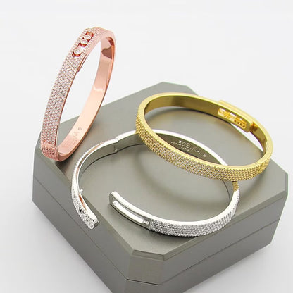[Luna Brilliance]Move Noa Full Pavé Diamond Bangle Bracelet