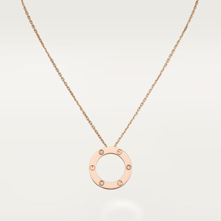 [Luna Brilliance] LOVE NECKLACE 16MM 3 DIAMONDS