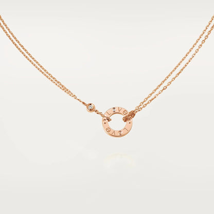 [Luna Brilliance] LOVE NECKLACE 16MM 2 DIAMONDS
