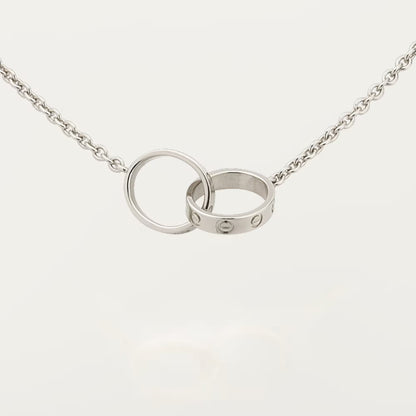 [Luna Brilliance] LOVE DOUBLE RING NECKLACE