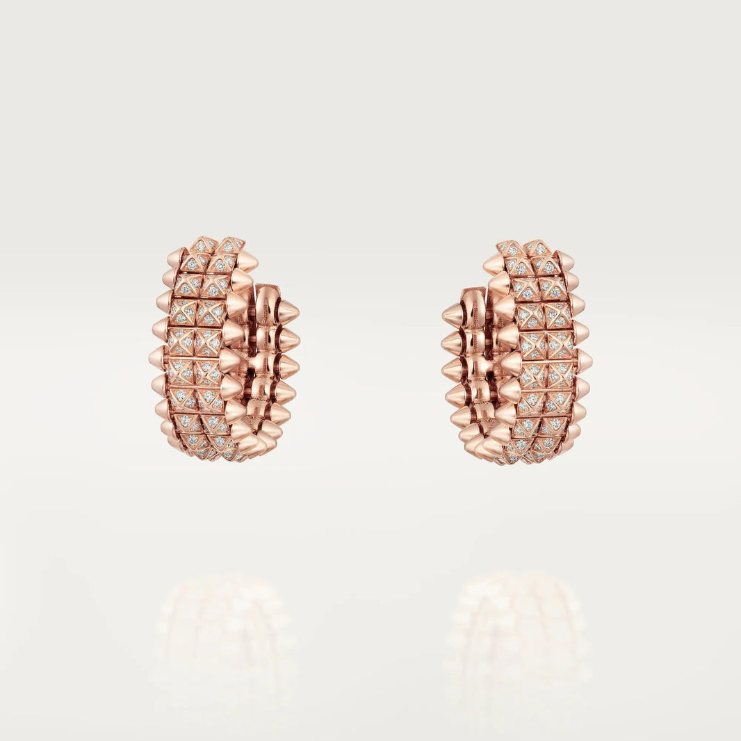 [Luna Brilliance] CLASH 9.2MM FULL DIAMOND DOUBLE ROW EARRINGS
