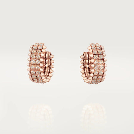 [Luna Brilliance] CLASH 9.2MM FULL DIAMOND DOUBLE ROW EARRINGS