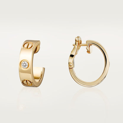 [Luna Brilliance] LOVE EARRINGS 5.7MM 2 DIAMONDS