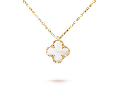 [Luna Brilliance]CLOVER MINI 9.5MM CARNELIANS NECKLACE COLLECTION
