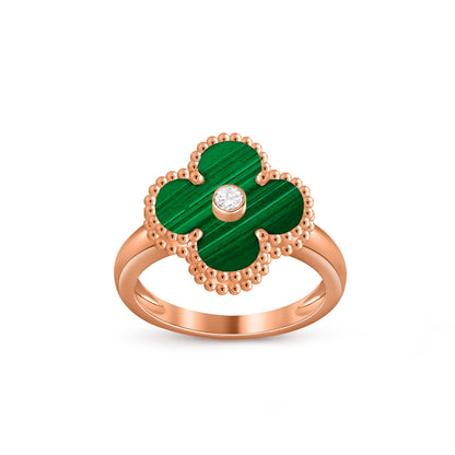 [Luna Brilliance]CLOVER DIAMOND RING ROSE GOLD COLLECTION