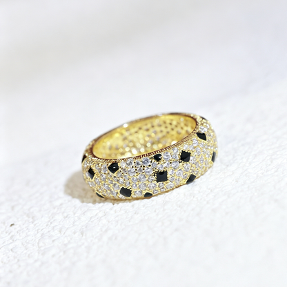[Luna Brilliance] PANTHERE SPOTTED FULL DIAMOND RING