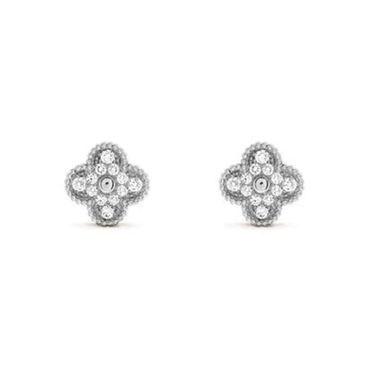 [Luna Brilliance]CLOVER SILVER 15MM EARRINGS COLLECTION