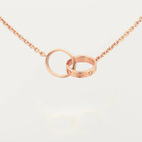 [Luna Brilliance] LOVE DOUBLE RING NECKLACE