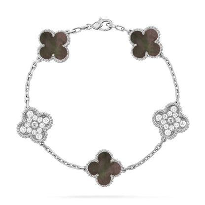 [Luna Brilliance] CLOVER 5 MOTIF GRAY MOP BRACELET COLLECTION