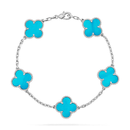 [Luna Brilliance] CLOVER 5 MOTIF TURQUOISE BRACELET COLLECTION