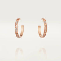 [Luna Brilliance] LOVE EARRINGS 3.6MM DIAMOND PAVED