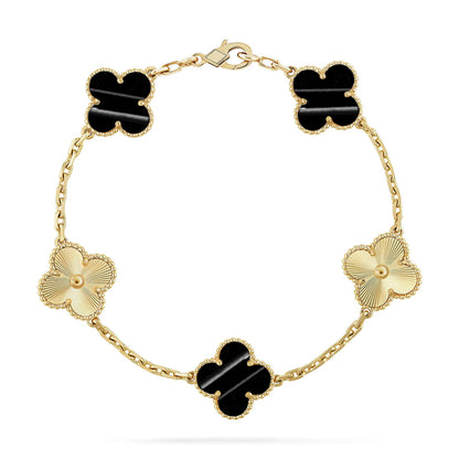 [Luna Brilliance] CLOVER 5 MOTIF PULSAR STONE BRACELET COLLECTION