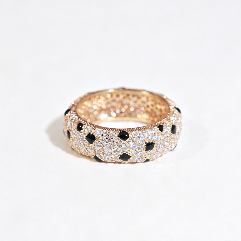 [Luna Brilliance] PANTHERE SPOTTED FULL DIAMOND RING