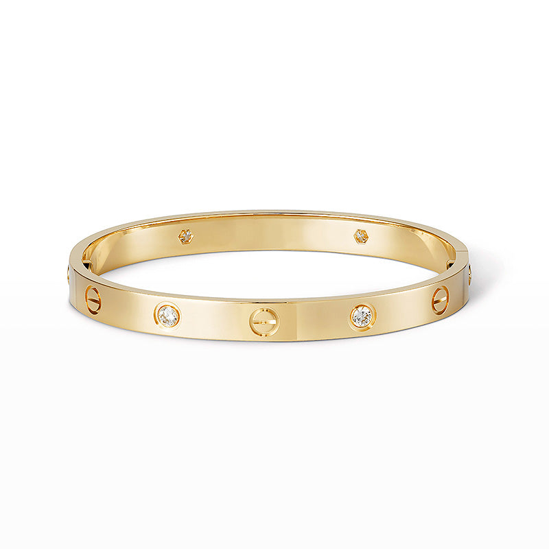 [Luna Brilliance] LOVE BRACELET 6.1MM 4 DIAMONDS