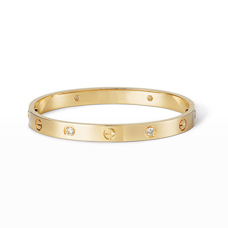 [Luna Brilliance]LOVE BRACELET 6.1MM 4 DIAMONDS