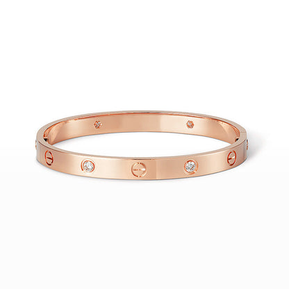 [Luna Brilliance] LOVE BRACELET 6.1MM 4 DIAMONDS