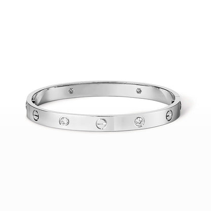 [Luna Brilliance] LOVE BRACELET 6.1MM 4 DIAMONDS