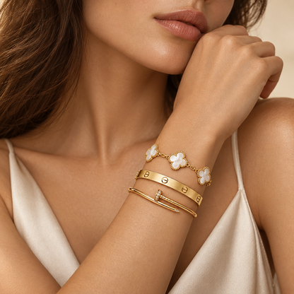 [Luna Brilliance]Clover & Lover & Juste Bracelet Stack Set