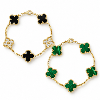 [Luna Brilliance]Clover 5 Motifs  Duo Bracelet Stack Set