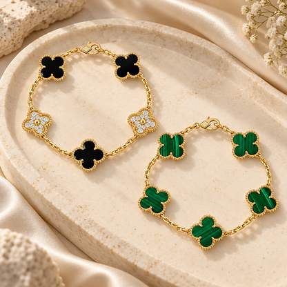 [Luna Brilliance]Clover 5 Motifs  Duo Bracelet Stack Set